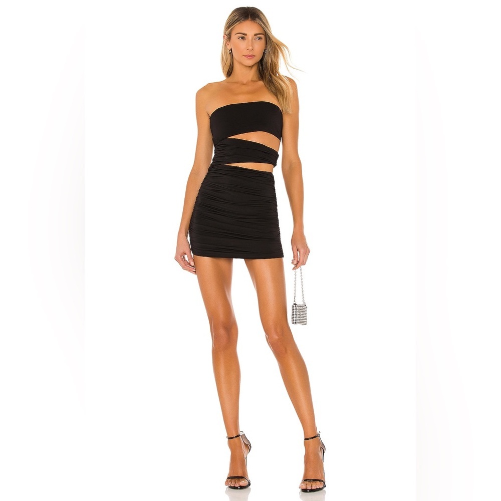 h:ours Alaric Mini Dress in Black